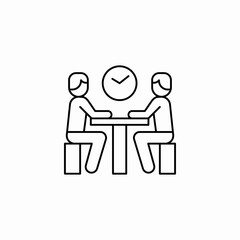 meeting time discussion icon sign vector