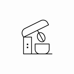 mixer coffee bean icon sign vector