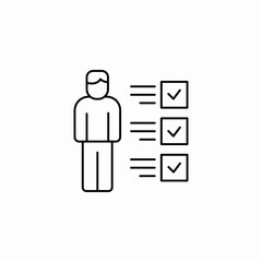 person task checklist icon sign vector