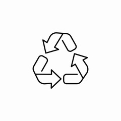 recycle symbol arrows icon sign vector