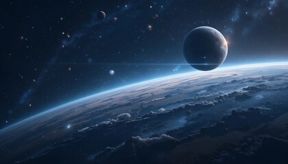 Outer Space Background – Stunning Cosmic Scene with Stars, Nebulae, and Deep Galaxy Colors