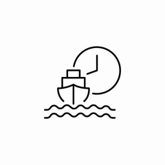 ship eta schedule icon sign vector