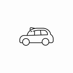 side view taxi icon sign vector