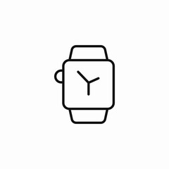 square digital watch icon sign vector