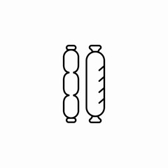 two sausage links icon sign vector