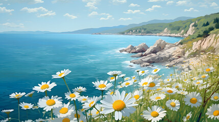 flowers on the coast