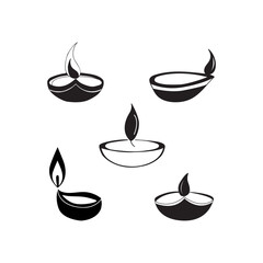 Set of  a Happy Diwali diya oil lamp