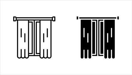 curtain icon set. decoration sign for mobile concept and web design. vector illustration on white background