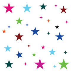 seamless pattern with colorful stars