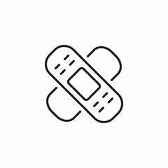 adhesive bandage cross icon sign vector
