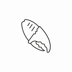 crab claw seafood icon sign vector