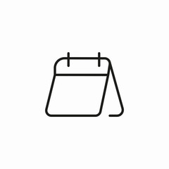 folded desk calendar icon sign vector