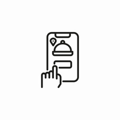 food delivery app icon sign vector