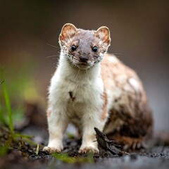 Small, spotted mammal stares directly