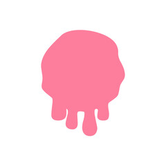 Pink Dripping Ice Cream Melted Liquid Splash Graphic