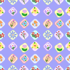 Flower pattern seamless Vector 