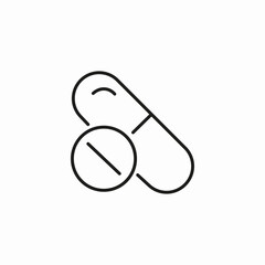 medicine pill capsule icon sign vector