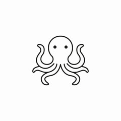octopus marine animal icon sign vector