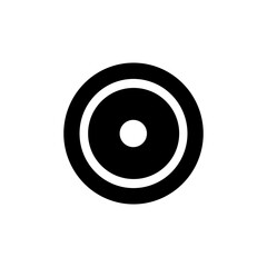 Minimalist Concentric Black Circle Target Focus Icon
