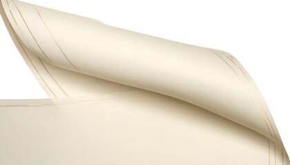 Close-up of curled parchment edges revealing inner sheets with delicate lines and subtle texture