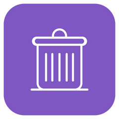 Dustbin icon vector image. Can be used for House Cleaning.