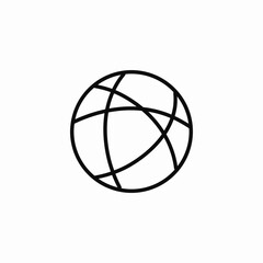 abstract curved grid icon sign vector