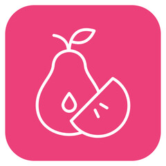 Pear icon vector image. Can be used for Fruits and Vegetables.