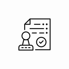 approved certified document icon sign vector