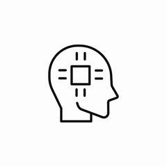 artificial intelligence chip icon sign vector