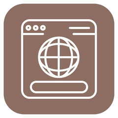 Browser Login icon vector image. Can be used for Coding and Development.