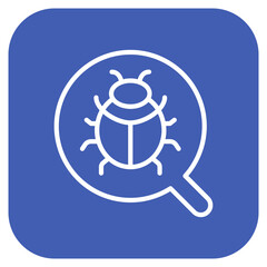 Bug Search icon vector image. Can be used for Web Hosting.