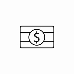 dollar bill money icon sign vector