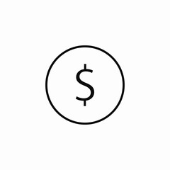 dollar currency symbol icon sign vector