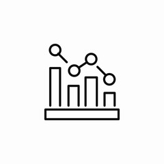 financial chart analysis icon sign vector