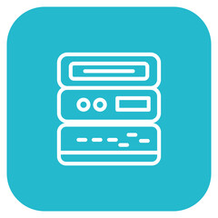 Online Server icon vector image. Can be used for Web Hosting.