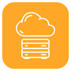 Cloud Storage icon vector image. Can be used for Web Marketing.
