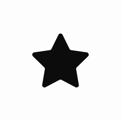 solid black star icon sign vector