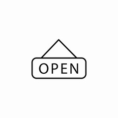 store open sign hours icon sign vector