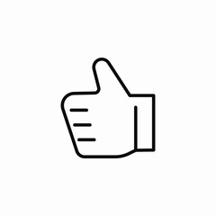 thumb up like icon sign vector