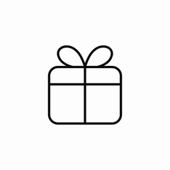 wrapped holiday present gift icon sign vector
