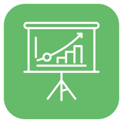 Presentation icon vector image. Can be used for Project Management.