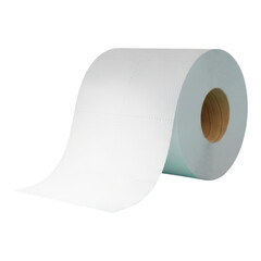 Roll of white toilet paper isolated on transparent background