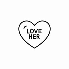 candy heart love icon sign vector