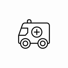 emergency medical ambulance icon sign vector
