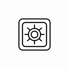 financial secure safe icon sign vector