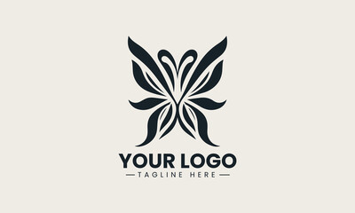 Obraz premium Iconic butterfly logo representing freedom and elegance in minimalist modern vector illustration design