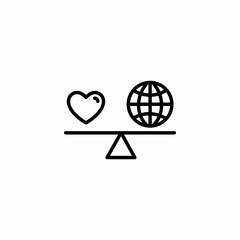 global values balance icon sign vector