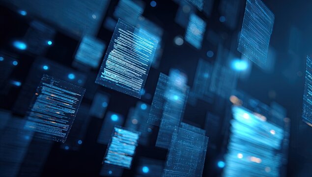 Abstract digital data visualization - Powered by Adobe