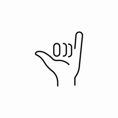 hang loose shaka sign icon sign vector