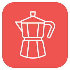 Italian Coffee Pot icon vector image. Can be used for Italy.